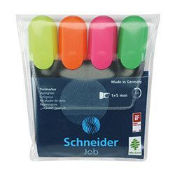 Tekstmarker Schneider set van 4 kleuren