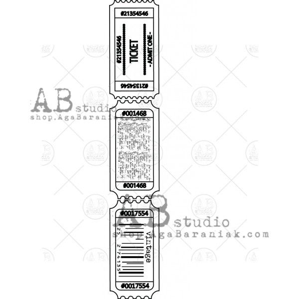AB Studio Rubber Stamp id-209 Tickets