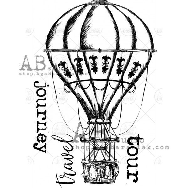 AB Studio Rubber Stamp id-319 Vintage Balloon