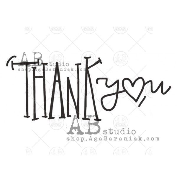 AB Studio Rubber Stamp id-633 Thank You