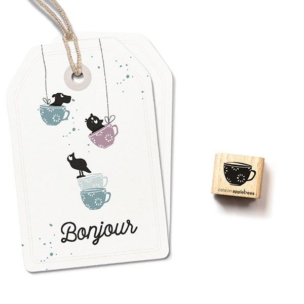 Cats on Appletrees Mini Stamp Flower Cup 2