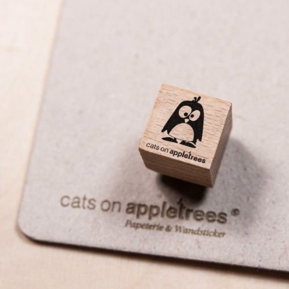 Cats on Appletrees Mini Stamp Oscar the Penguin