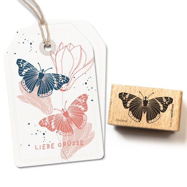 Cats on Appletrees Stamp - Butterfly Percival