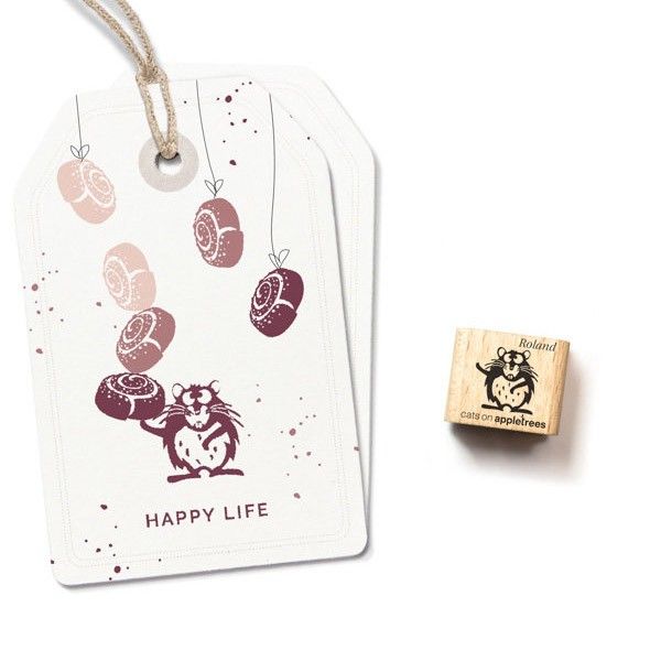 Cats on Appletrees Mini Stamp - Hamster Roland