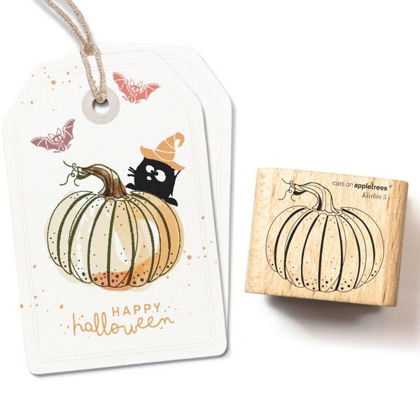 Cats on Appletrees Stamp - Pumpkin 5 Outline
