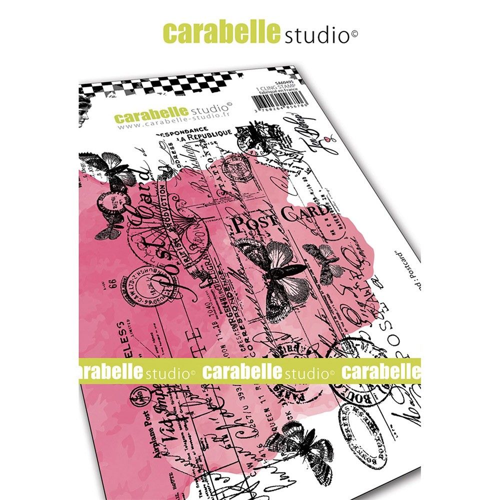 Carabelle Studio Cling Stamp Background Postcard