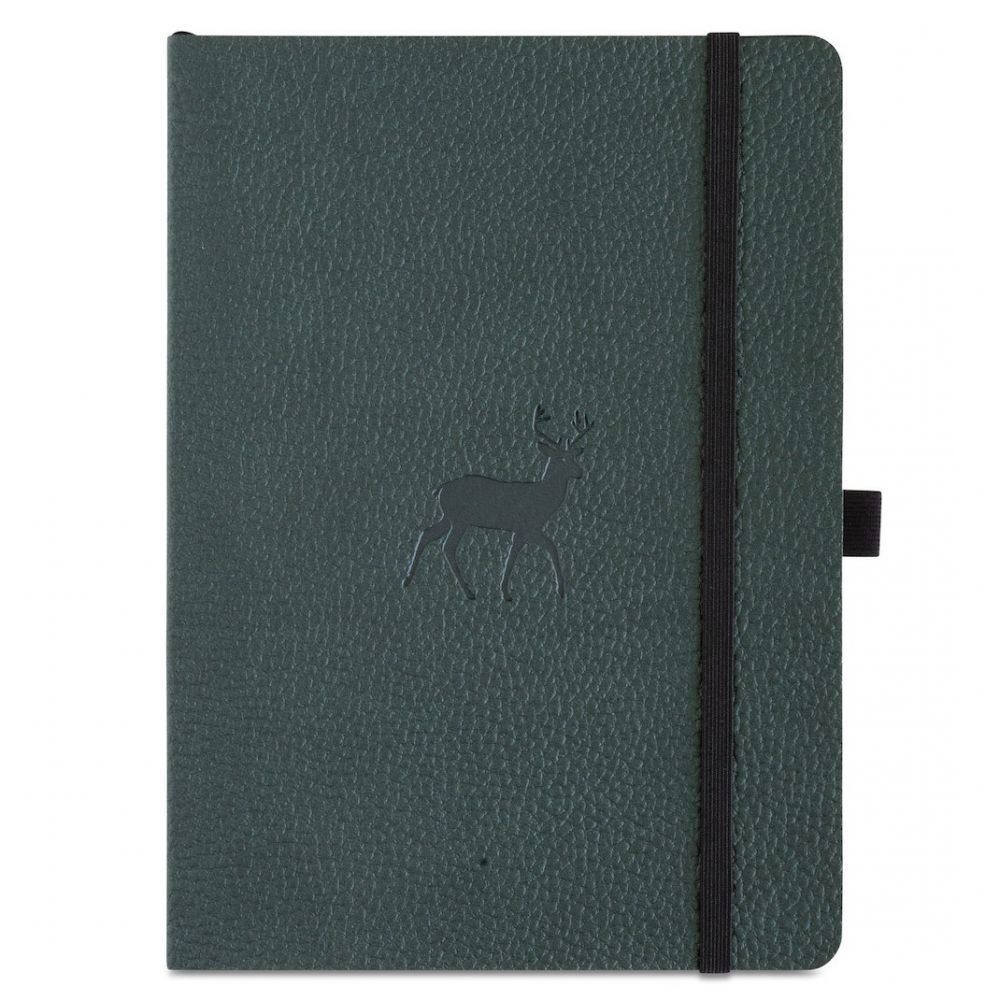 Dingbats* Notitieboek A5+ Soft Cover Green Deer - Dotted