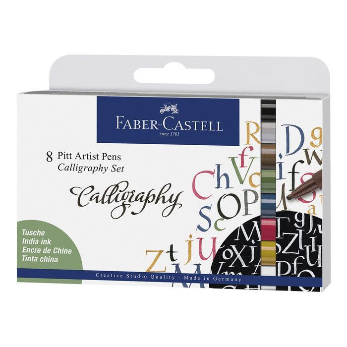 Faber-Castell 8 PITT Artist Pens - Calligraphy Set 