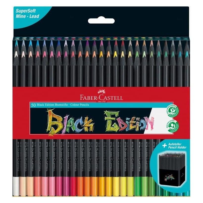 Faber-Castell Black Edition Kleurpotloden - 50 stuks