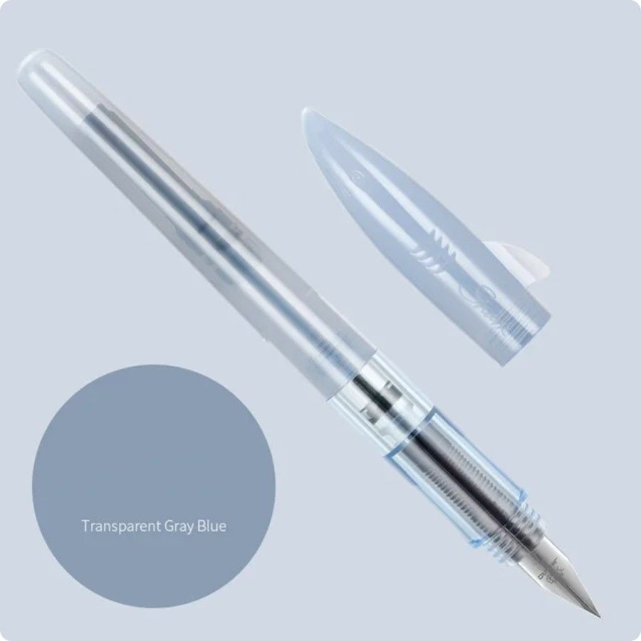 Jinhao Shark Fountain Pen - Transparent Gray Blue