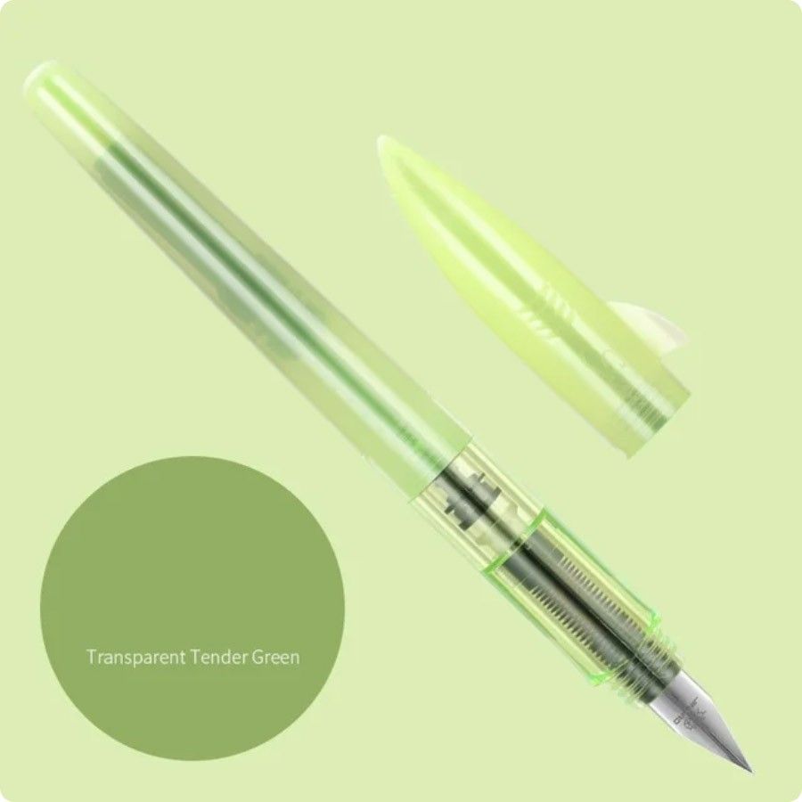 Jinhao Shark Fountain Pen - Transparent Tender Green