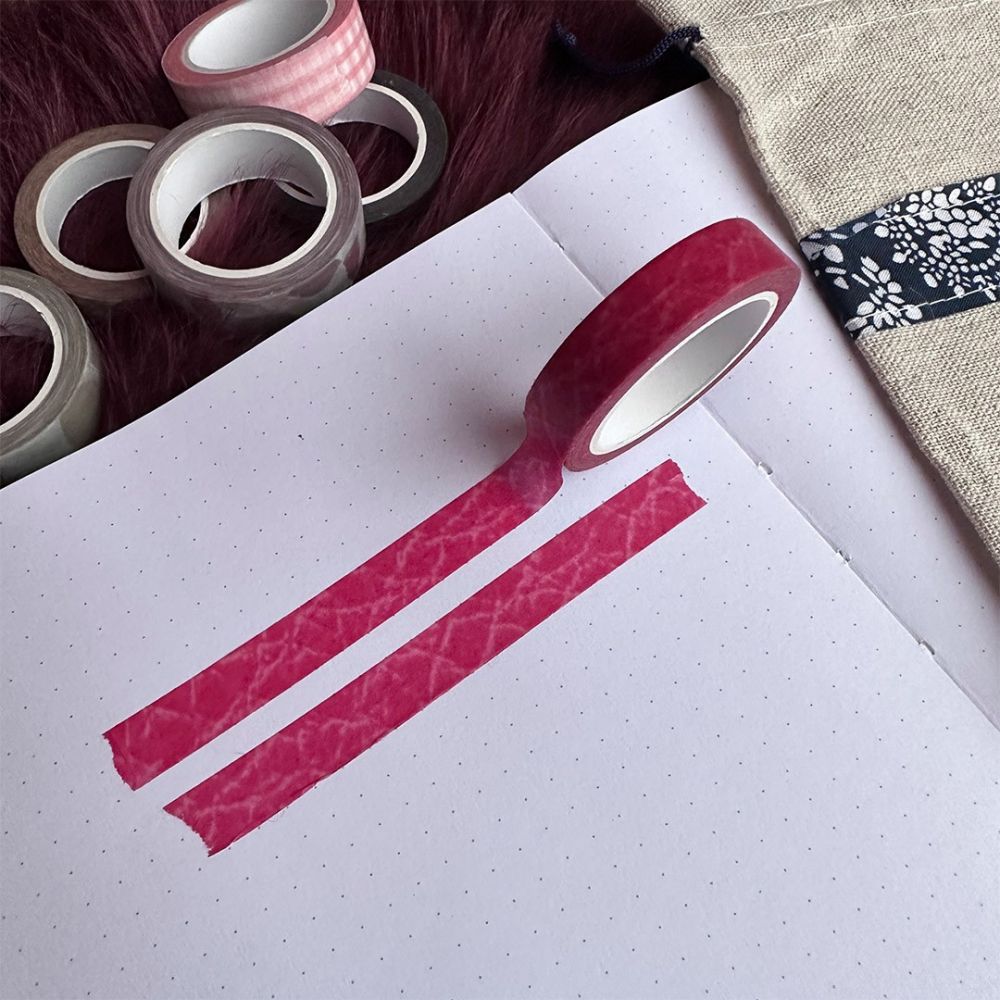 JournalsndCoffee Washi Tape Marmer Red Small