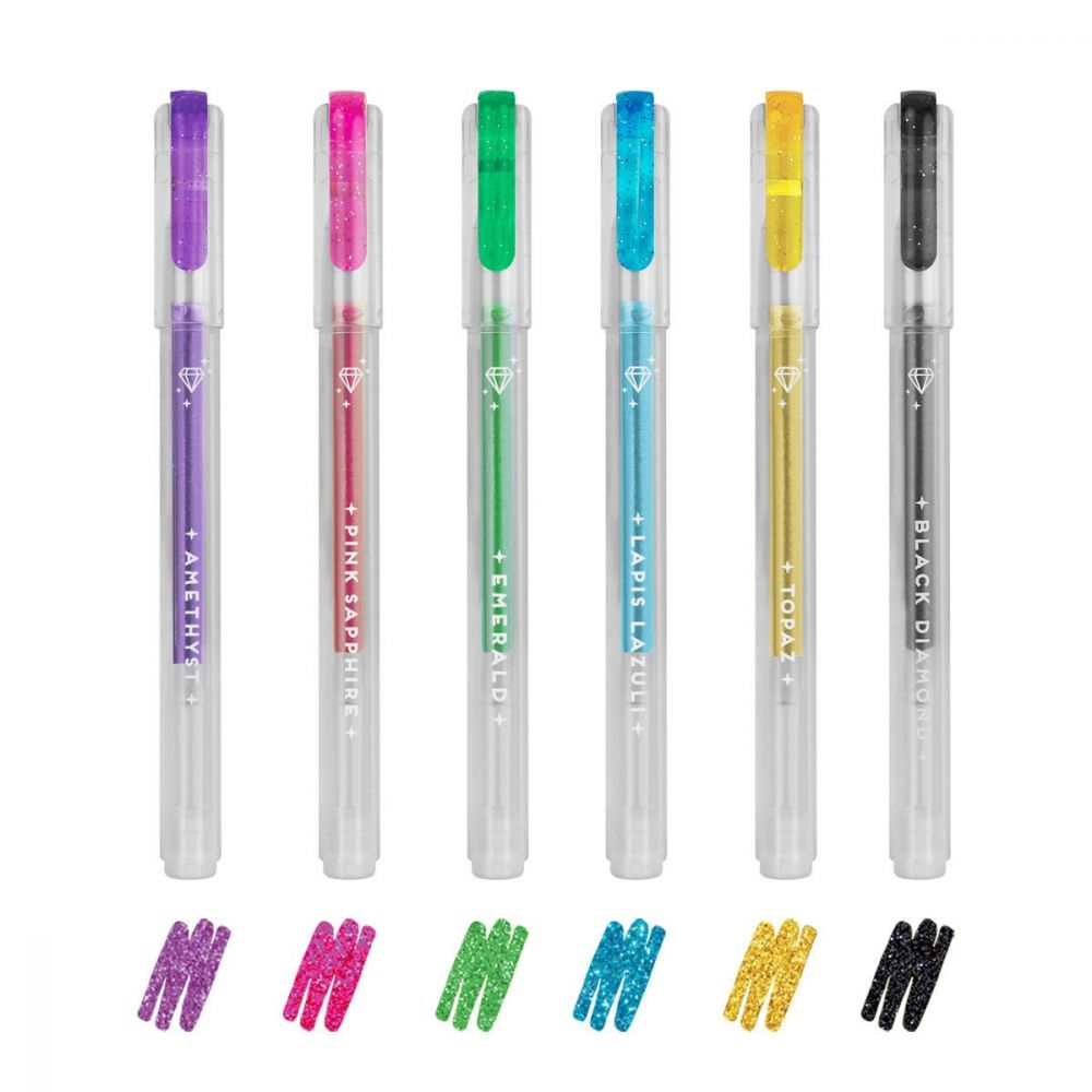 Legami Set of 6 Glitter Mini Gel Pens