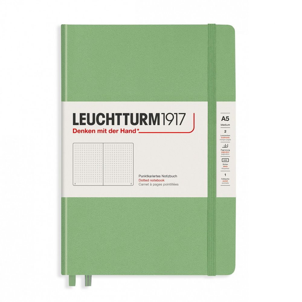 Leuchtturm1917 Medium A5 Notitieboek Muted Colours Sage - Dotted