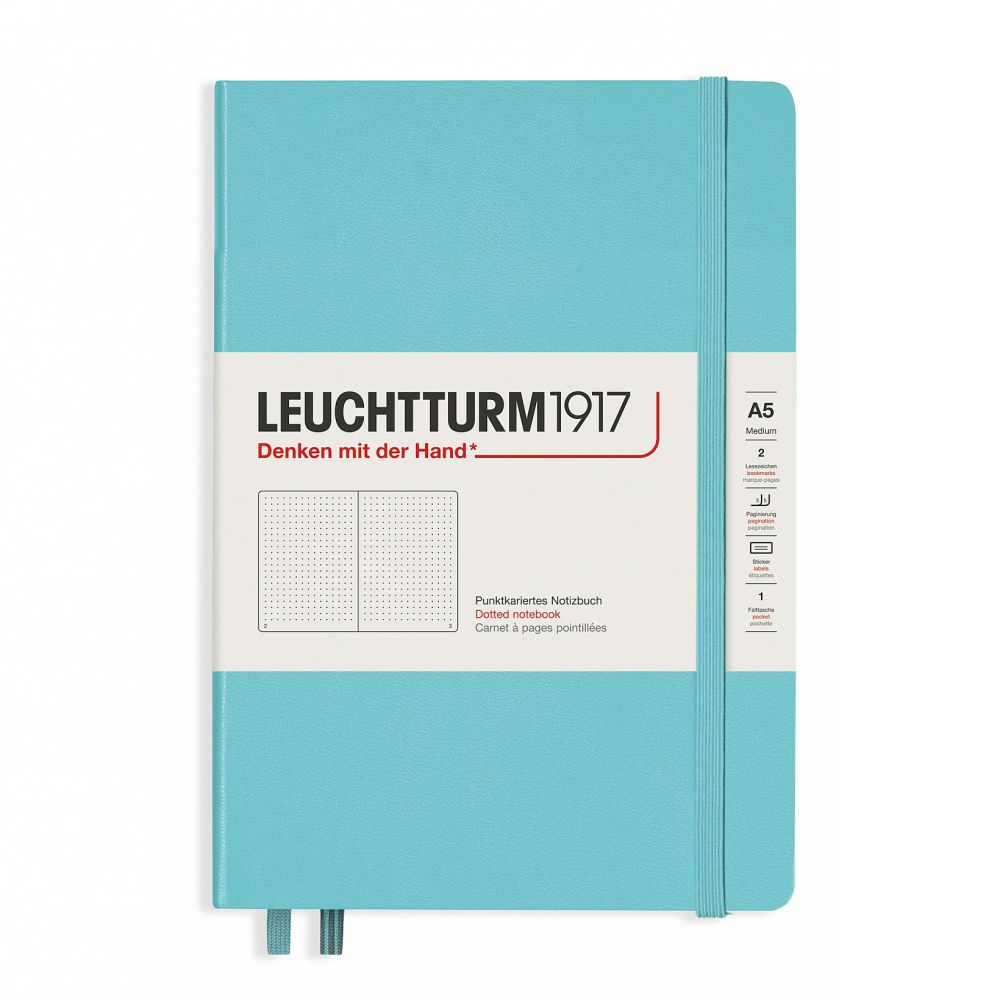 Leuchtturm1917 Medium A5 Notitieboek Rising Colours Aquamarine - Dotted