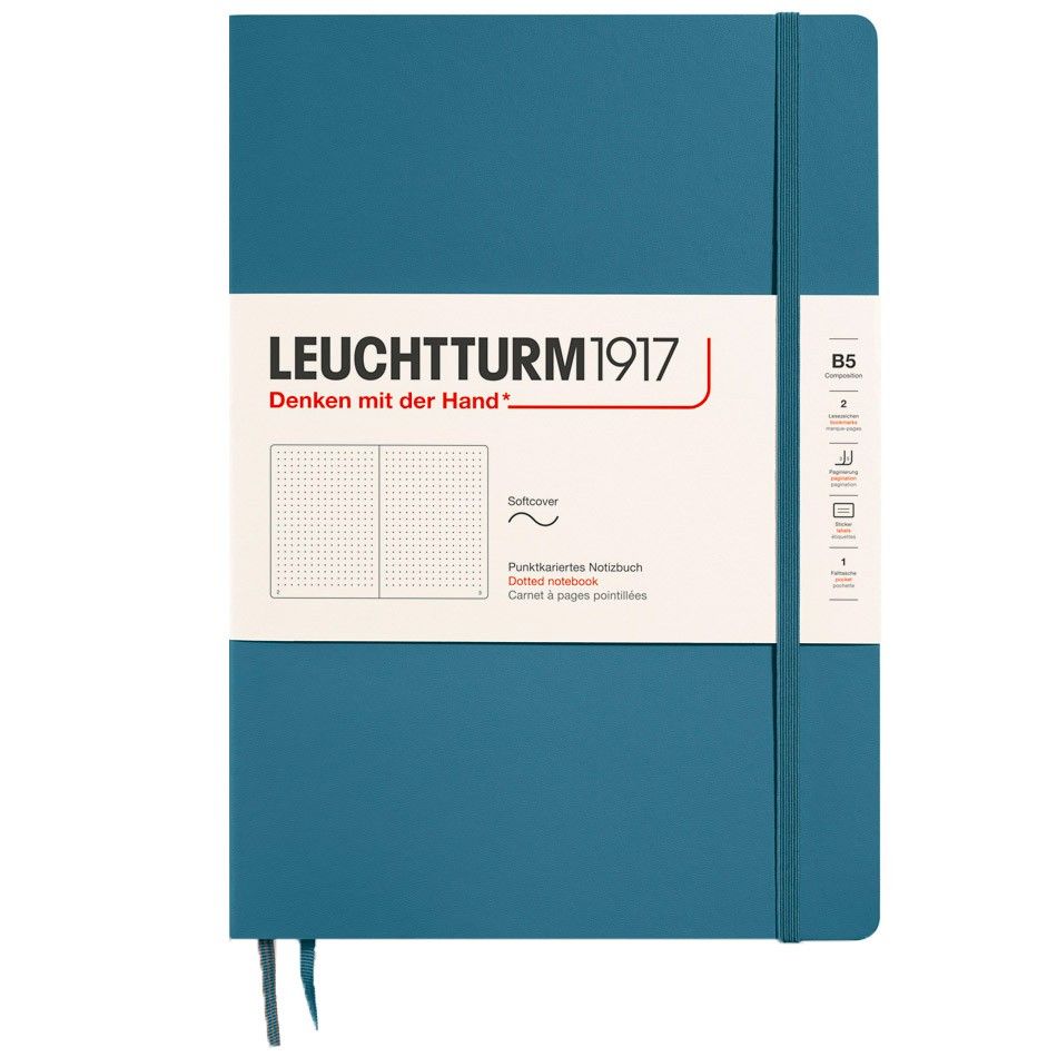 Leuchtturm1917 Composition B5 Notitieboek Stone Blue - Dotted