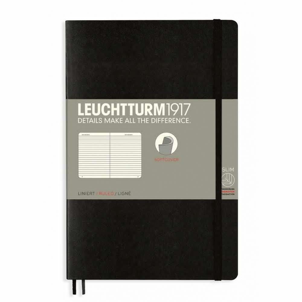 Leuchtturm1917 Slim B6+ Notebook Black
