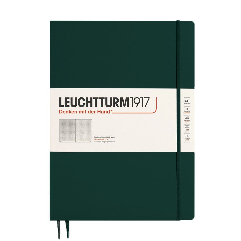 Leuchtturm1917 Master Slim A4+ Notitieboek Forest Green - Dotted