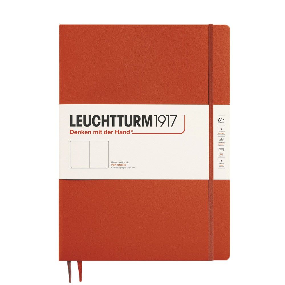Leuchtturm1917 Master Slim A4+ Notitieboek Fox Red - Blanco