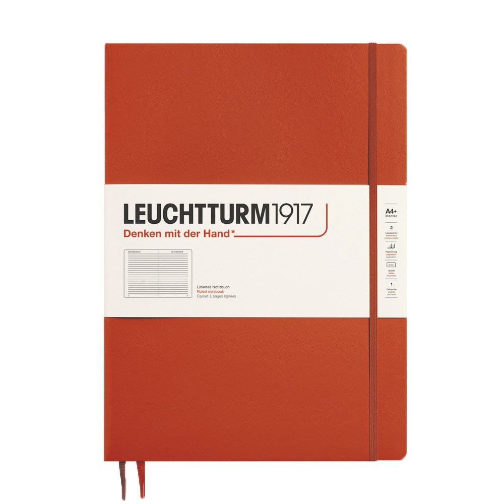 Leuchtturm1917 Master Slim A4+ Notitieboek Fox Red - Gelinieerd