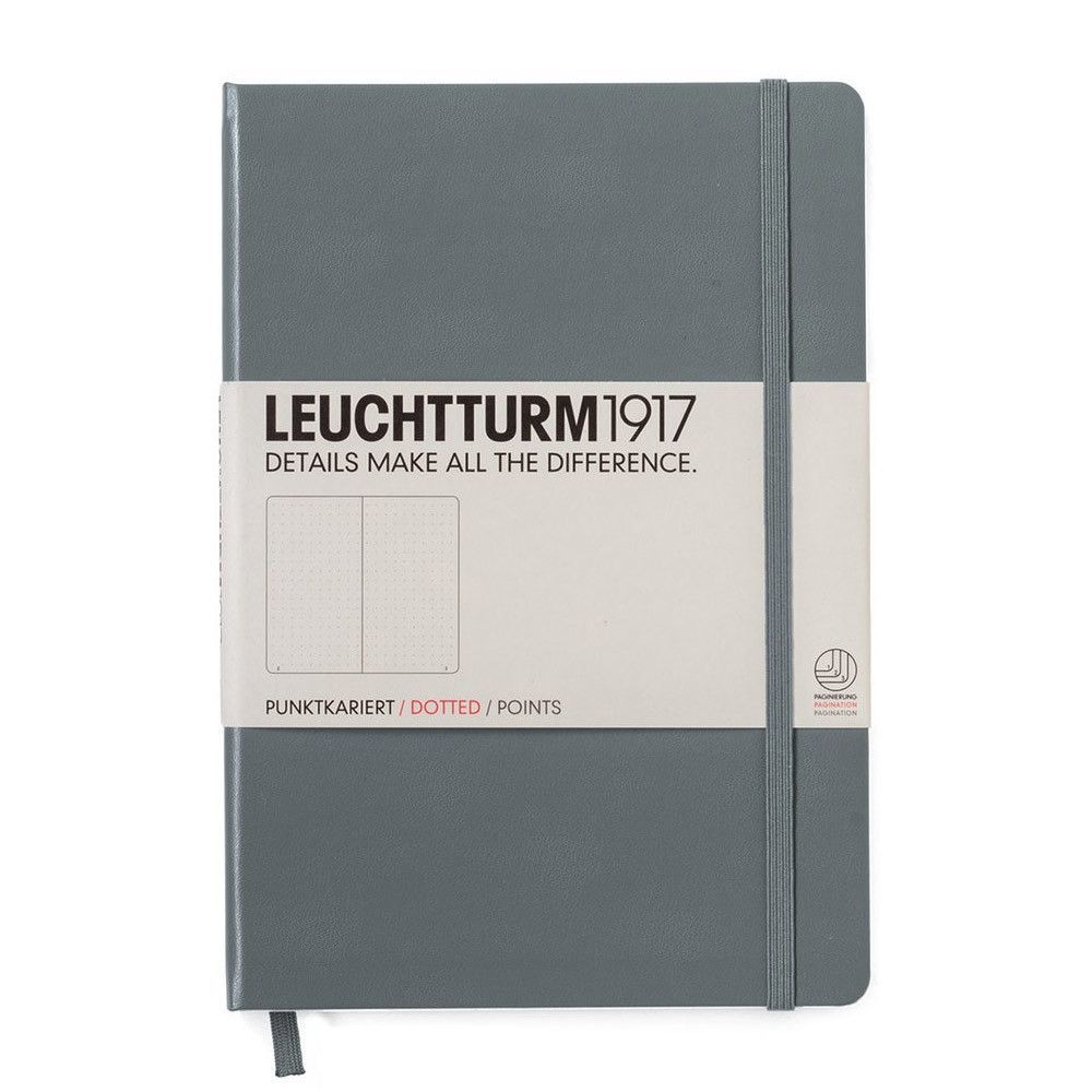 Leuchtturm1917 Medium A5 Notebook Anthracite - Dotted