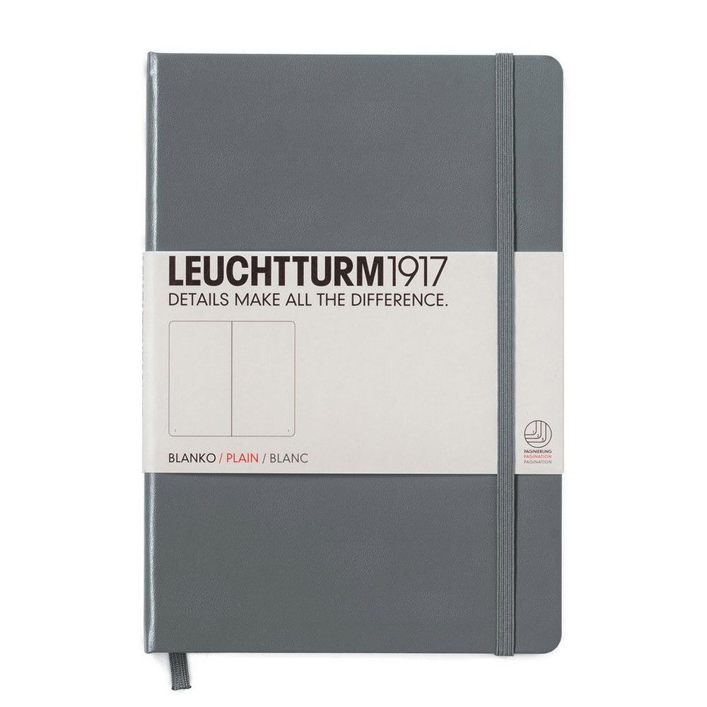 Leuchtturm1917 Medium A5 Notebook Anthracite - Blank