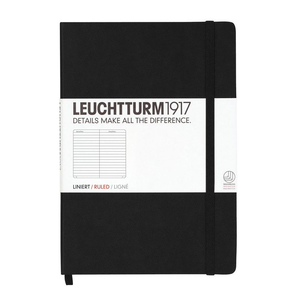 Leuchtturm1917 Medium A5 Notebook Black - Lined
