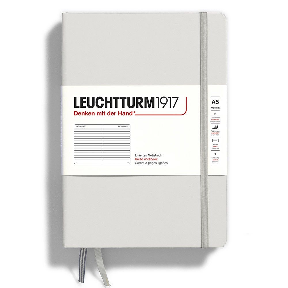 Leuchtturm1917 Medium A5 Notitieboek Light Grey - Gelinieerd
