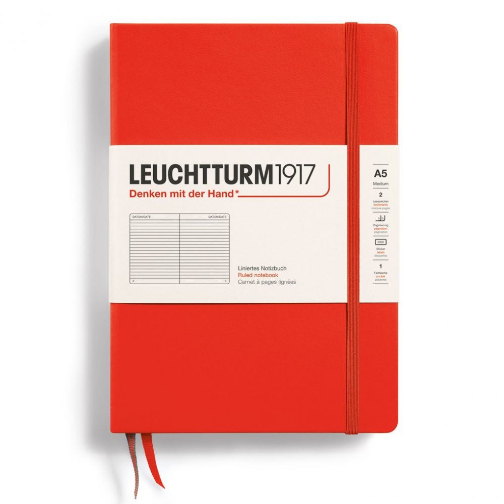 Leuchtturm1917 Medium A5 Notitieboek Lobster - Gelinieerd