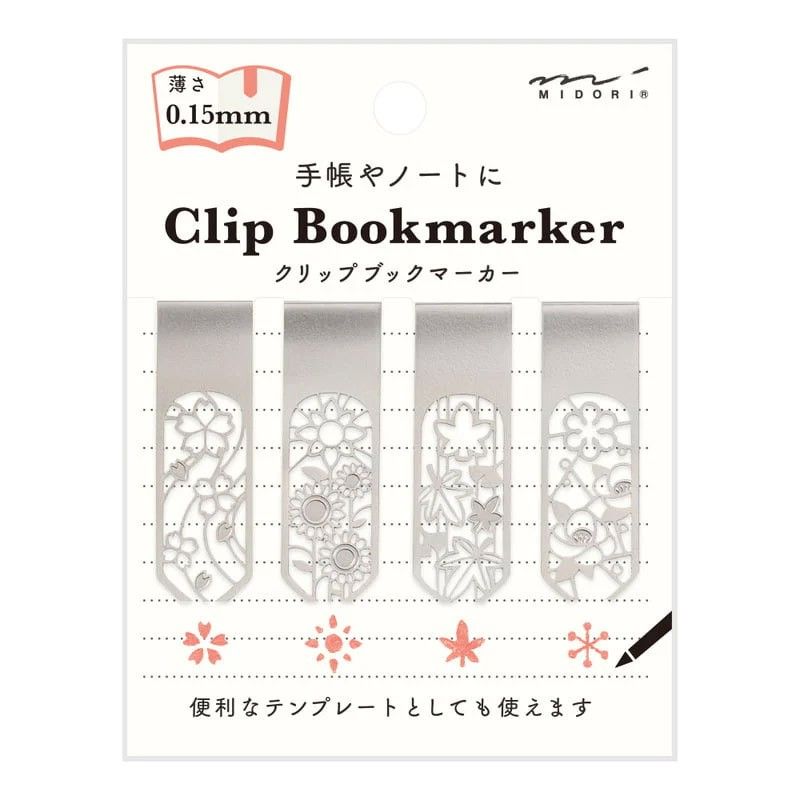 Midori Clip Bookmarker - Flower A