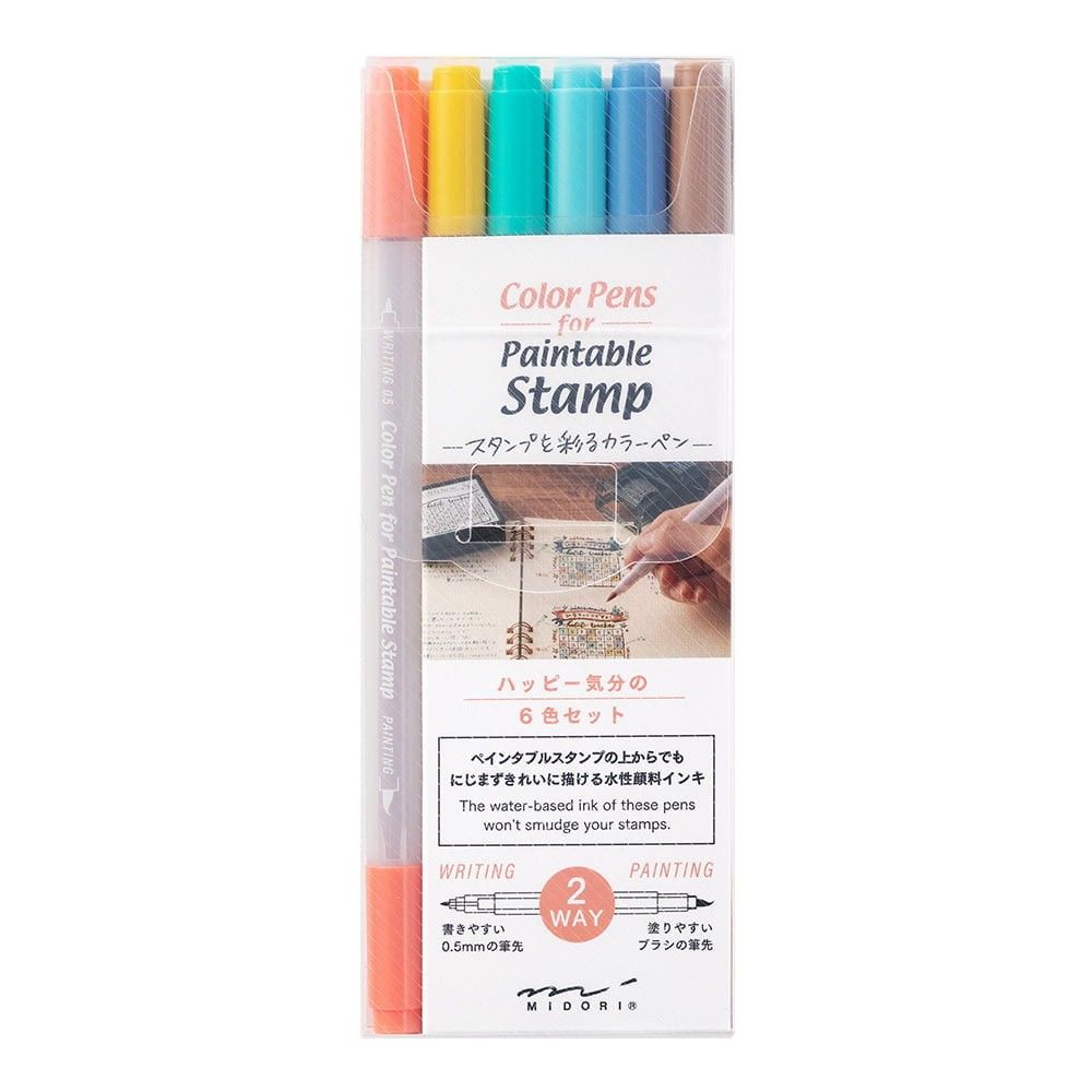 Midori Color Pen Set 6 Colors - Happy