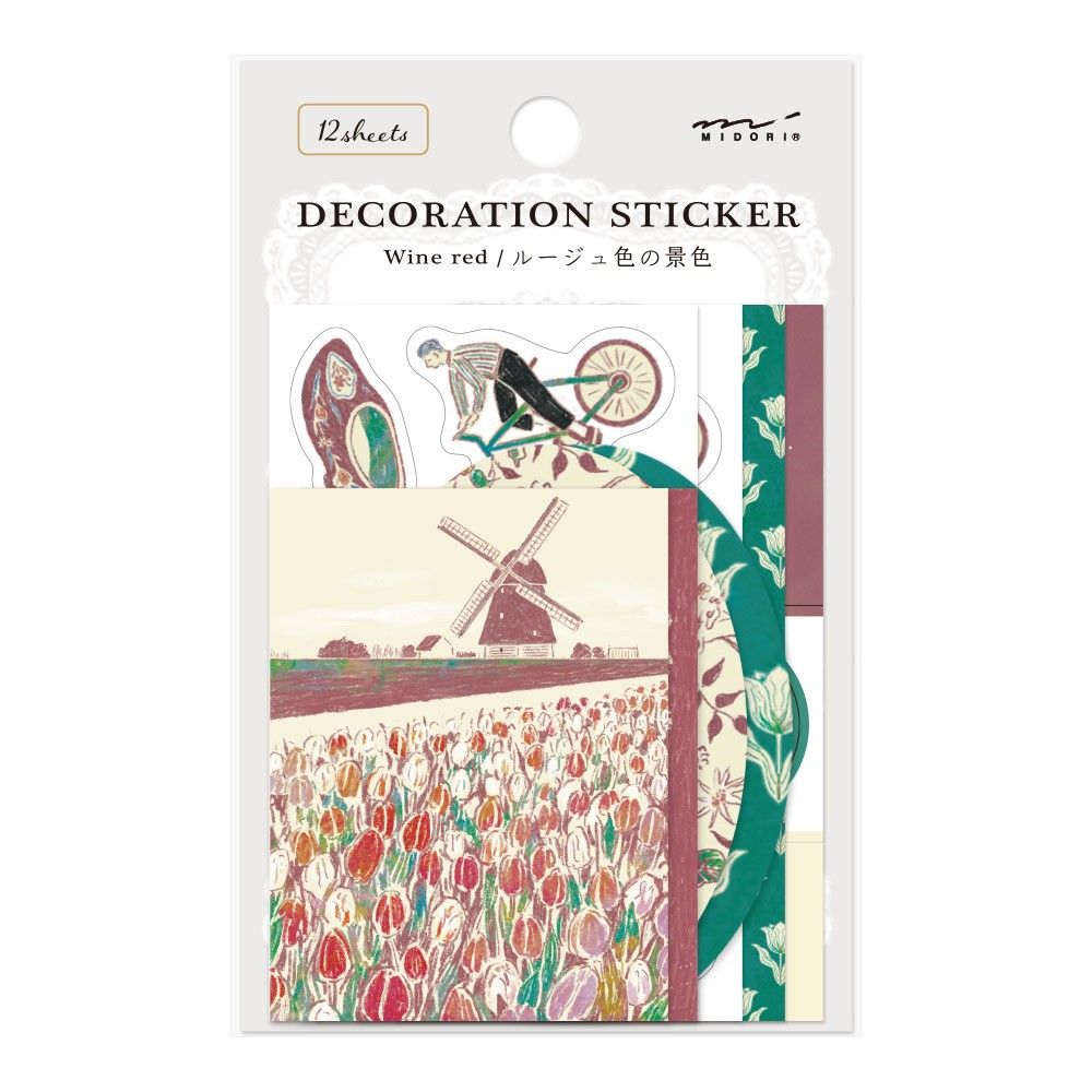 Midori Decoratie Stickers - Wine Red