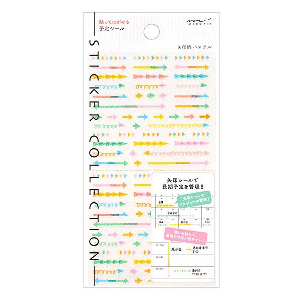Midori TRAVELER`S Sticker Plan Arrow Pastel (1 vel)