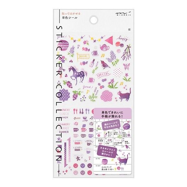 Midori TRAVELER'S Stickers Color Purple