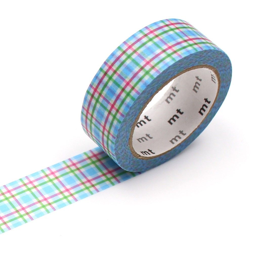 MT Masking Tape - Colorful Checkered Blue 15mm x 7m