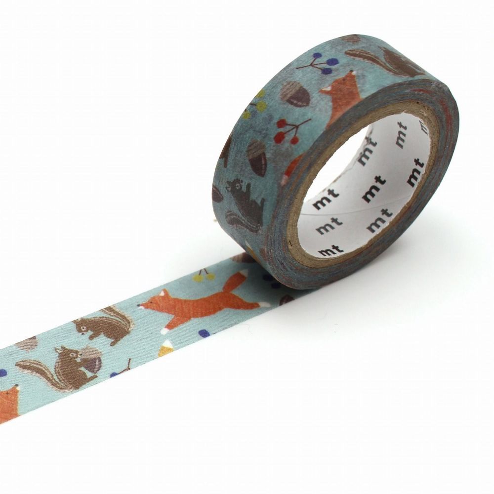 MT Masking Tape - Embroidery Fox and Squirrel - 15mm x 7m