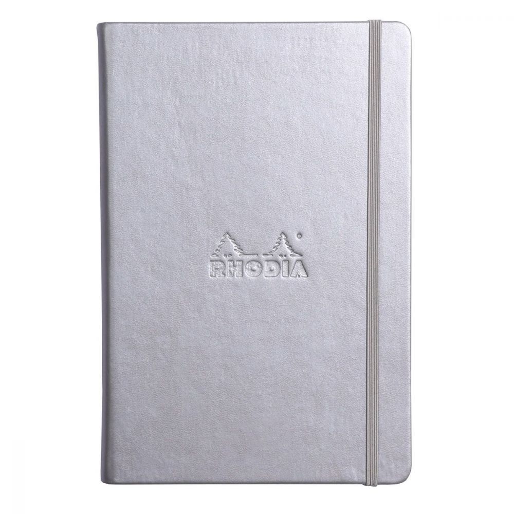 Rhodia Webnotebook A5 Zilver | Gelinieerd
