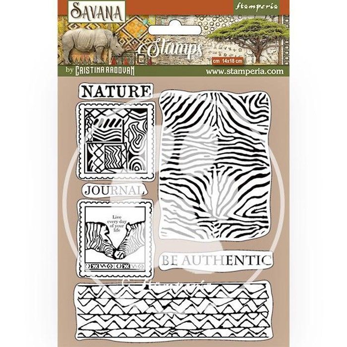 Stamperia Cling Stamp - Savana Zebra Texture