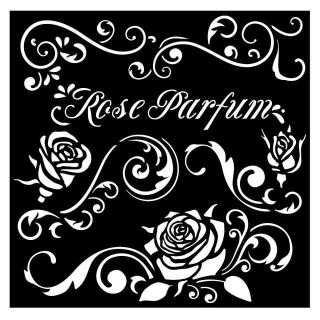Stamperia Stencil - Rose Parfum Border