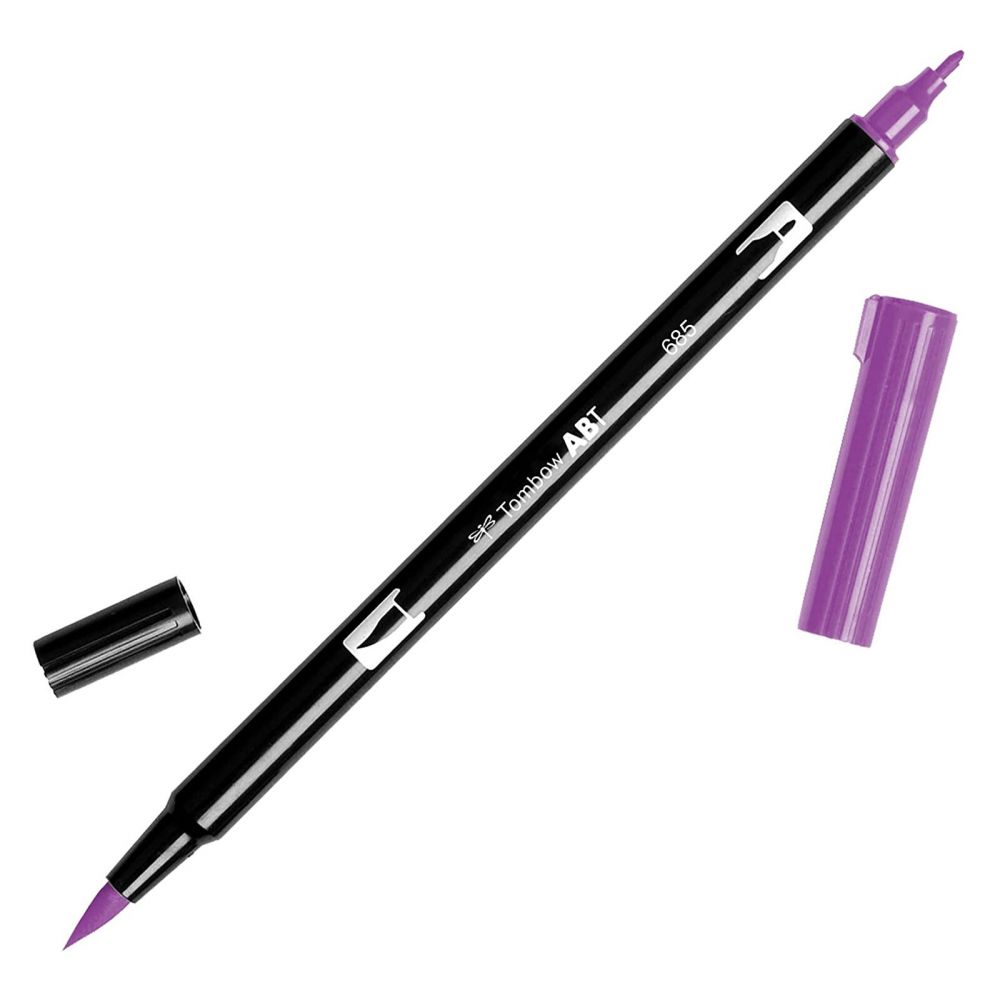 Tombow ABT Dual Brush Pen 685 Deep Magenta