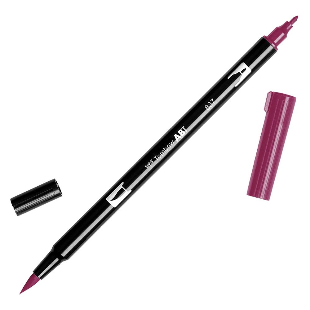 Tombow ABT Dual Brush Pen 837 Wine Red
