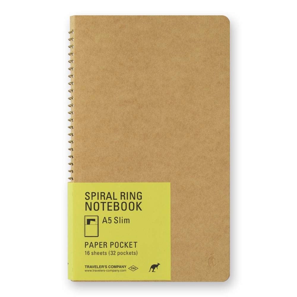 TRAVELER'S Spiral Ring Notebook A5 - Paper Pocket
