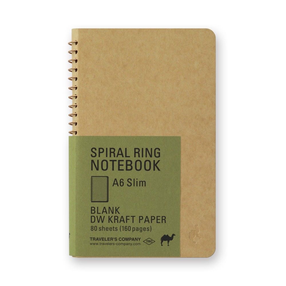 TRAVELER'S Spiral Ring Notebook A6 - Kraft Paper