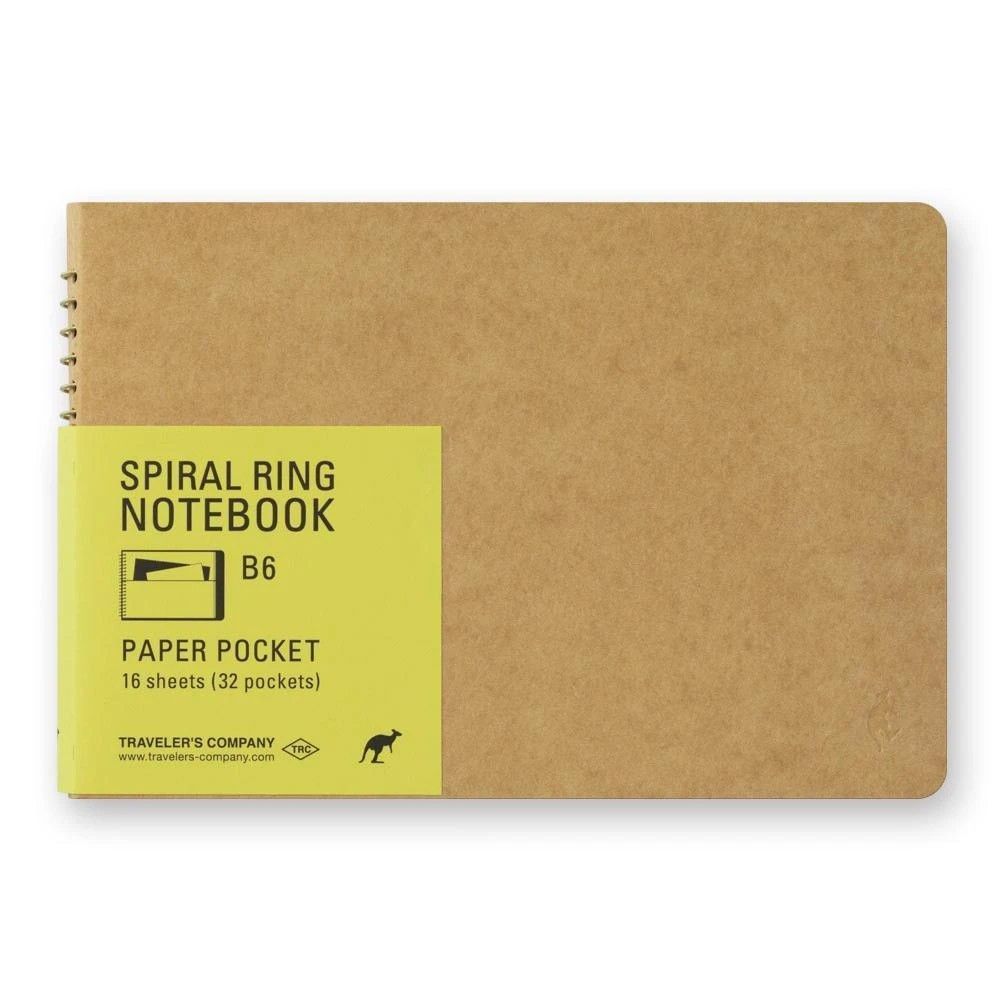 TRAVELER'S Spiral Ring Notebook B6 - Paper Pocket