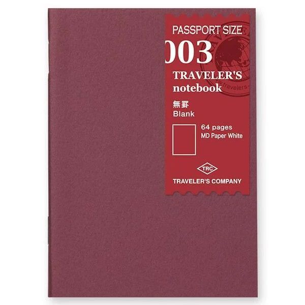TRAVELER'S Refill Passport Size - Blank 003