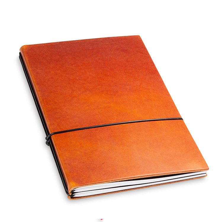 X17 Notebook A5 Leder Natur Brandy - 2 katernen