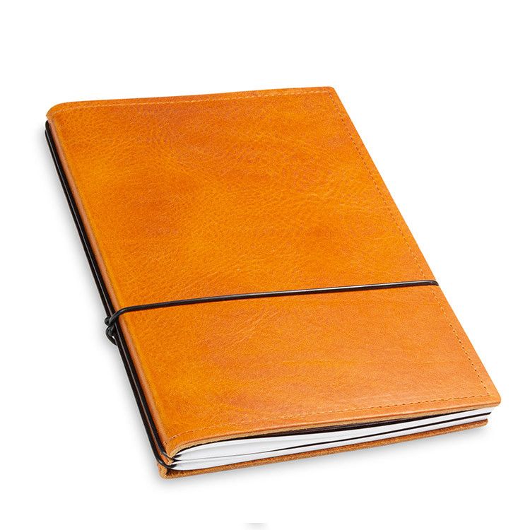 X17 Notebook A5 Leder Natur Cognac - 2 katernen