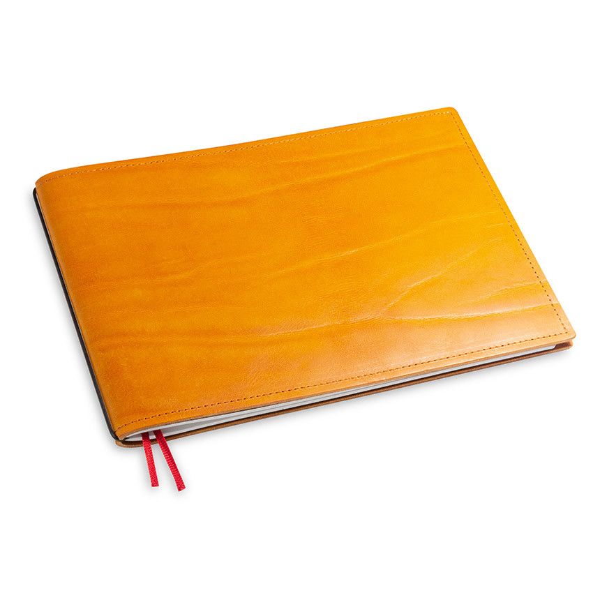 X17 Notebook A5+ Quer Leder Natur Cognac - 1 katern
