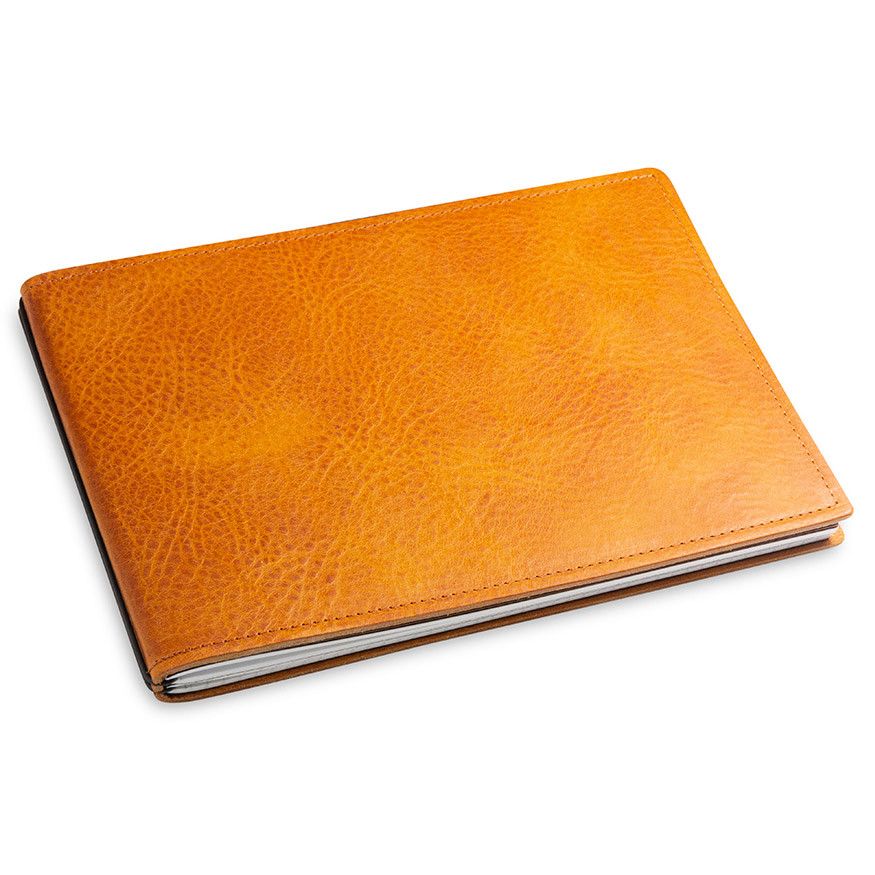 X17 Notebook A5+ Quer Leder Cognac - 2 katern