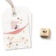 Cats on Appletrees Mini Stamp - Wooden Pendant Chicken